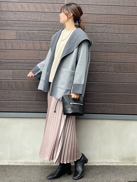 「ELENCARE DUE（エレンカーレデュエ）のアイテム（その他アウター）」を使った、yokoyama_yuuuさん（レディース・173cm）の冬コーディネート