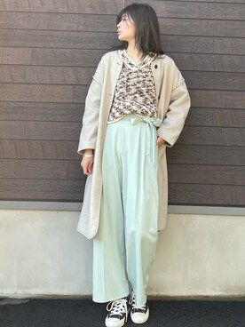 「Green　Parks（グリーンパークス）のアイテム（その他アウター）」を使った、yokoyama_yuuuさん（レディース・173cm）の冬コーディネート