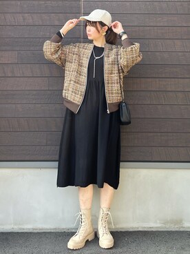 「ドルマン」｜「アイテム（ジャケット/アウター）」を使った、yokoyama_yuuuさん（レディース・173cm）の秋コーディネート