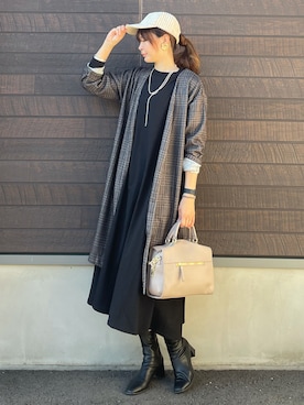 「Green　Parks（グリーンパークス）のアイテム（その他アウター）」を使った、yokoyama_yuuuさん（レディース・173cm）の秋コーディネート