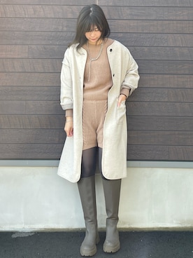 「Green　Parks（グリーンパークス）のアイテム（その他アウター）」を使った、yokoyama_yuuuさん（レディース・173cm）の冬コーディネート
