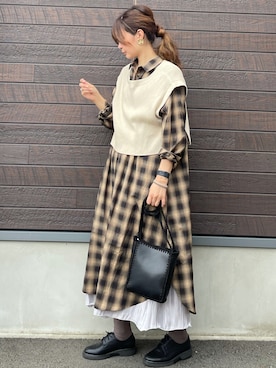 yokoyama_yuuuさん（レディース・173cm）の秋コーディネート