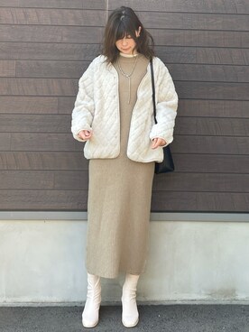 「Green　Parks（グリーンパークス）のアイテム（その他アウター）」を使った、yokoyama_yuuuさん（レディース・173cm）の冬コーディネート
