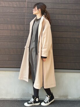 「Green　Parks（グリーンパークス）のアイテム（その他アウター）」を使った、yokoyama_yuuuさん（レディース・173cm）の冬コーディネート