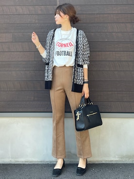 「Petit fleur（プチフルール）のアイテム」を使った、yokoyama_yuuuさん（レディース・173cm）の秋コーディネート