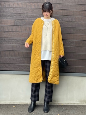 「Green　Parks（グリーンパークス）のアイテム（その他アウター）」を使った、yokoyama_yuuuさん（レディース・173cm）の冬コーディネート
