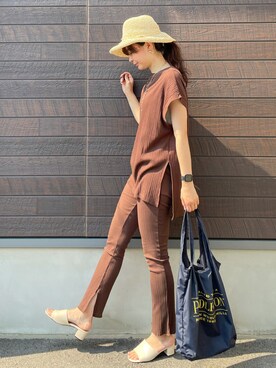 yokoyama_yuuuさん（レディース・173cm）の夏コーディネート