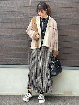 「Green　Parks（グリーンパークス）のアイテム（ブルゾン）」を使った、yokoyama_yuuuさん（レディース・173cm）の秋コーディネート