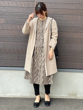 「コーディガン」｜「アイテム（その他アウター）」を使った、yokoyama_yuuuさん（レディース・173cm）の冬コーディネート