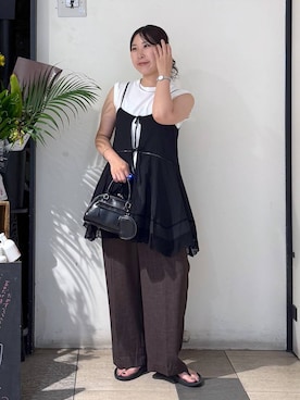 「アイテム（チョーカー）」を使った、なかじさん（レディース・165cm・20代）の夏コーディネート