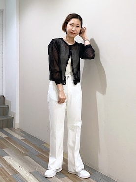 「ローリーズファーム(LOWRYS FARM)」｜「アイテム（アンサンブル）」を使った、なかじさん（レディース・165cm）の夏コーディネート