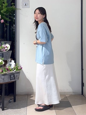 「アイテム（スマホグッズ）」を使った、なかじさん（レディース・165cm）の夏コーディネート