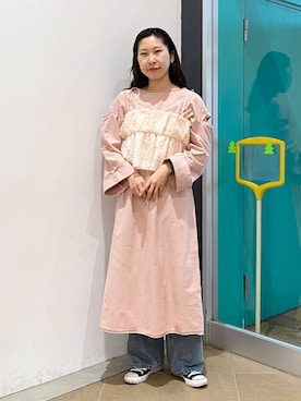 「アイテム（カチューシャ）」を使った、なかじさん（レディース・165cm・20代）の春コーディネート