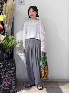 「アイテム（ピアス（両耳用））」を使った、なかじさん（レディース・165cm・20代）の秋コーディネート