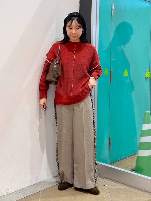 セール】サイドフリルワイドパンツ 152669（その他パンツ）｜LOWRYS