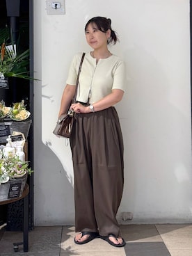 「アイテム（バレッタ/ヘアクリップ）」を使った、なかじさん（レディース・165cm）の夏コーディネート