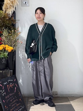 「アイテム（ヘアゴム）」を使った、なかじさん（レディース・165cm）の秋コーディネート