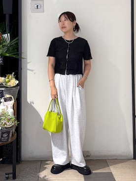 「アイテム（バレッタ/ヘアクリップ）」を使った、なかじさん（レディース・165cm）の夏コーディネート