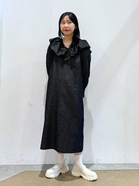 「ドットエスティ秋コーデ」｜「アイテム（ワンピース/ドレス）」を使った、なかじさん（レディース・165cm）の秋コーディネート