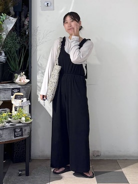 「アイテム（チョーカー）」を使った、なかじさん（レディース・165cm）の夏コーディネート