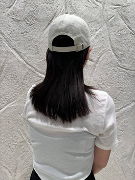 「アイテム（キャップ）」を使った、なかじさん（レディース・165cm・20代）の春コーディネート