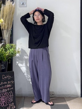 「アイテム（ピアス（両耳用））」を使った、なかじさん（レディース・165cm・20代）の秋コーディネート