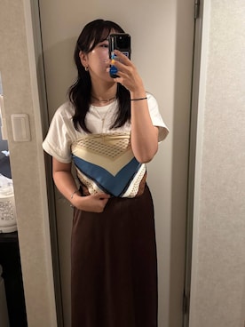 「アイテム（チョーカー）」を使った、なかじさん（レディース・165cm・20代）の夏コーディネート