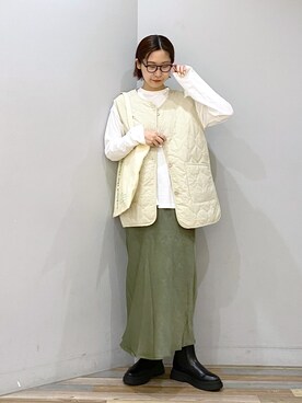 「ローリーズファーム(LOWRYS FARM)」｜「アイテム（その他アウター）」を使った、なかじさん（レディース・165cm）の秋コーディネート