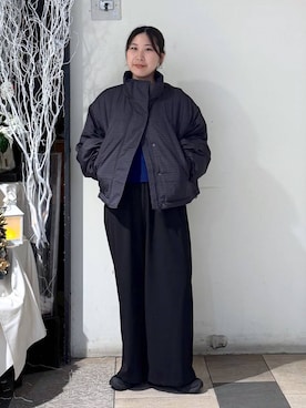 「アイテム（ヘアゴム）」を使った、なかじさん（レディース・165cm）の冬コーディネート