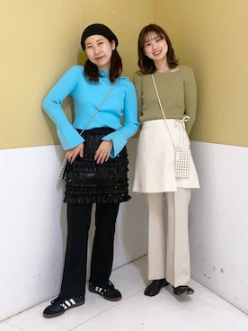 「Me%」｜「アイテム（パンツ）」を使った、なかじさん（レディース・165cm）の冬コーディネート