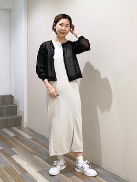 「ローリーズファーム(LOWRYS FARM)」｜「アイテム（アンサンブル）」を使った、なかじさん（レディース・165cm）の夏コーディネート