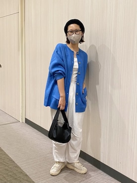 「ローリーズファーム(LOWRYS FARM)」｜「アイテム（ハンチング/ベレー帽）」を使った、なかじさん（レディース・165cm）の秋コーディネート