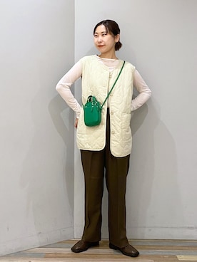 「ローリーズファーム(LOWRYS FARM)」｜「アイテム（その他アウター）」を使った、なかじさん（レディース・165cm）の秋コーディネート