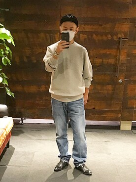 「DIESEL」｜「アイテム（スウェット）」を使った、YANさん（メンズ・169cm）の夏コーディネート