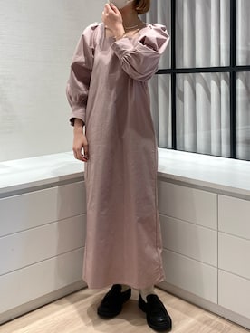 「長袖ワンピース」｜suzuさん（レディース・158cm）の冬コーディネート