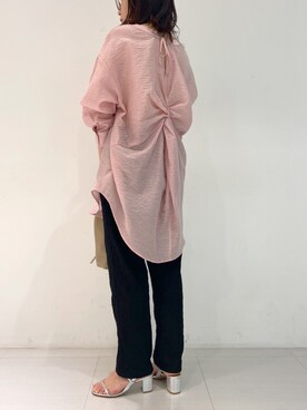 「Omekashi（オメカシ）のFABIO ストラップヒールサンダル（サンダル）」を使った、suzuさん（レディース・159cm）の夏コーディネート