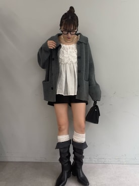「mystic（ミスティック）のアイテム（ソックス/靴下）」を使った、suzuさん（レディース・158cm）の夏コーディネート