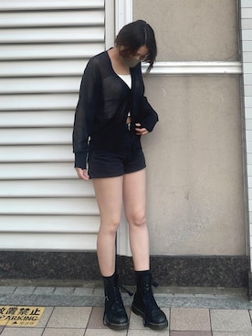 「革靴」｜「アイテム（キャミソール）」を使った、ぞみちゃんまんさん（レディース・152cm）の春コーディネート