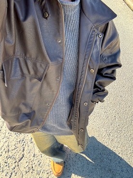 「アイテム（ブルゾン）」を使った、たけさん（メンズ・162cm）の秋コーディネート