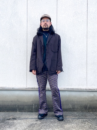 Needlesのハンチング/ベレー帽を使ったメンズ人気ファッション