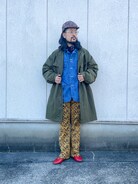 Needlesのハンチング/ベレー帽を使ったメンズ人気ファッション