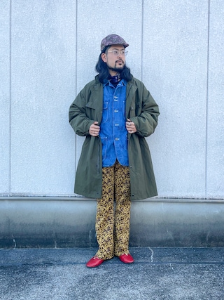 Needlesのハンチング/ベレー帽を使ったメンズ人気ファッション