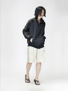 「アイテム（スリッポン）」を使った、KENTO TAKAHASHIさん（メンズ・170cm）の夏コーディネート