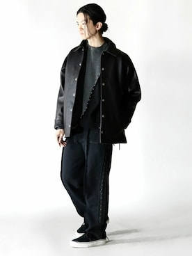 「DISCOVERED（ディスカバード）のアイテム（スウェット）」を使った、KENTO TAKAHASHIさん（メンズ・170cm）の春コーディネート