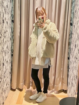 「Green　Parks（グリーンパークス）のアイテム（ブルゾン）」を使った、tomo☺︎さん（レディース・157cm）の冬コーディネート