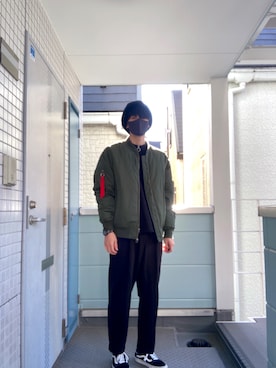 「niko and...（ニコアンド）のアイテム（ダウンジャケット/コート）」を使った、j.oさん（メンズ・185cm）の冬コーディネート