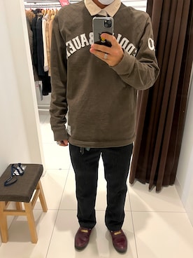 「Eddie Bauer（エディーバウアー）のアイテム」を使った、ゆっきーさん（メンズ・170cm）の冬コーディネート