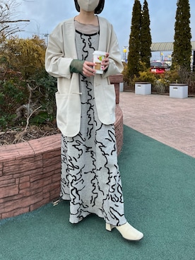 「kastane_ootd」｜「アイテム（ノーカラージャケット）」を使った、とりさん（レディース・155cm）の冬コーディネート