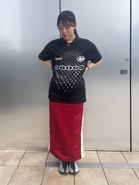 「NIKE(ナイキ)のアイテム(Tシャツ/カットソー)」を使った、NikeShibuya Scrambleさん(レディース・160cm)の夏コーディネート