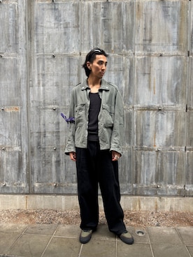 「アイテム（シューズ、グリーン系）」を使った、NikeShibuya Scrambleさん（メンズ・174cm）の秋コーディネート